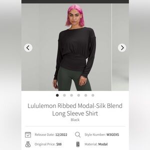 Lululemon ribbed long sleeve shirt